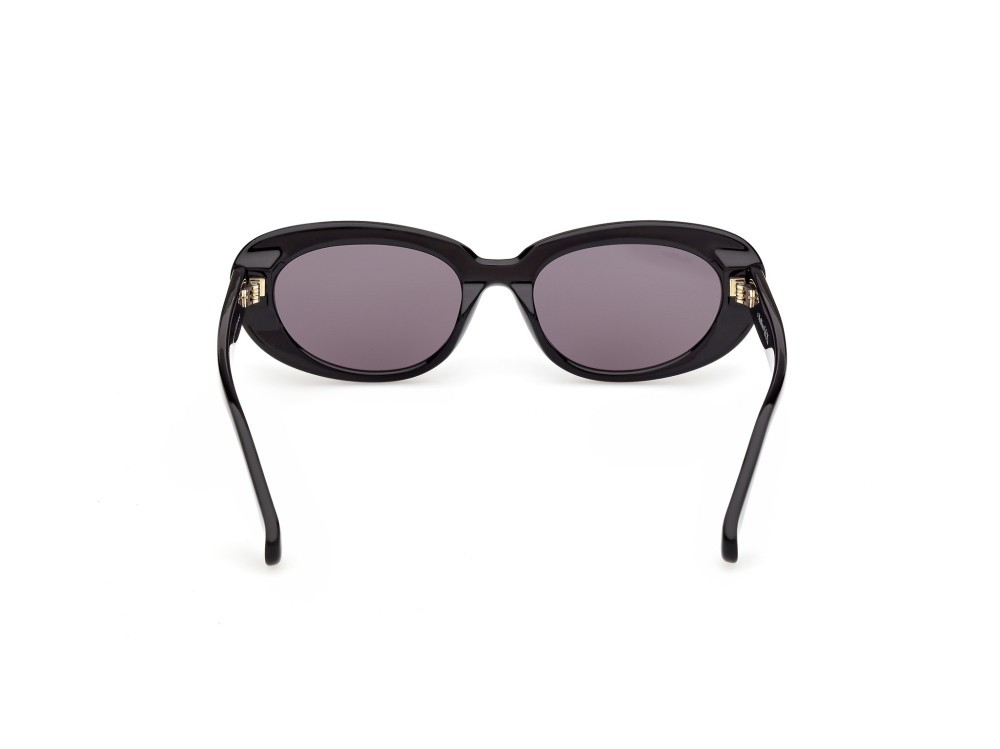 Occhiali da sole MaxMara MM0196 (01A) colore nero lucido forma ovale lenti fumo