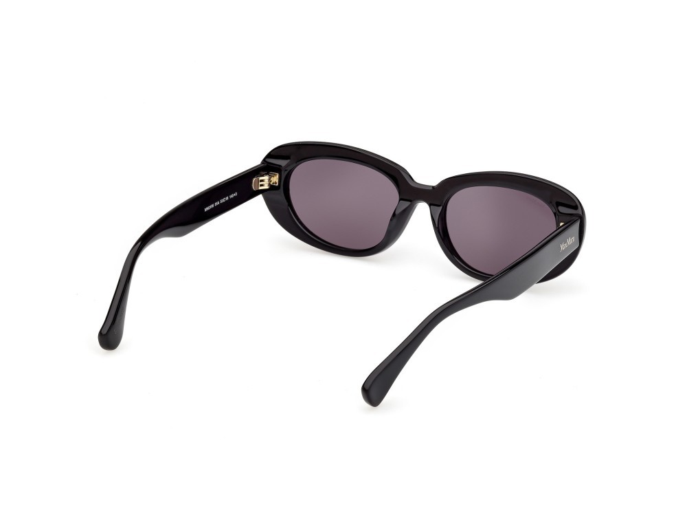 Occhiali da sole MaxMara MM0196 (01A) colore nero lucido forma ovale lenti fumo