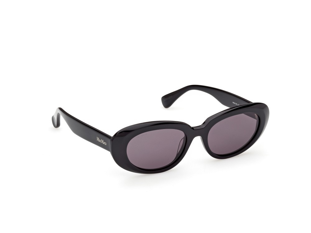 Occhiali da sole MaxMara MM0196 (01A) colore nero lucido forma ovale lenti fumo