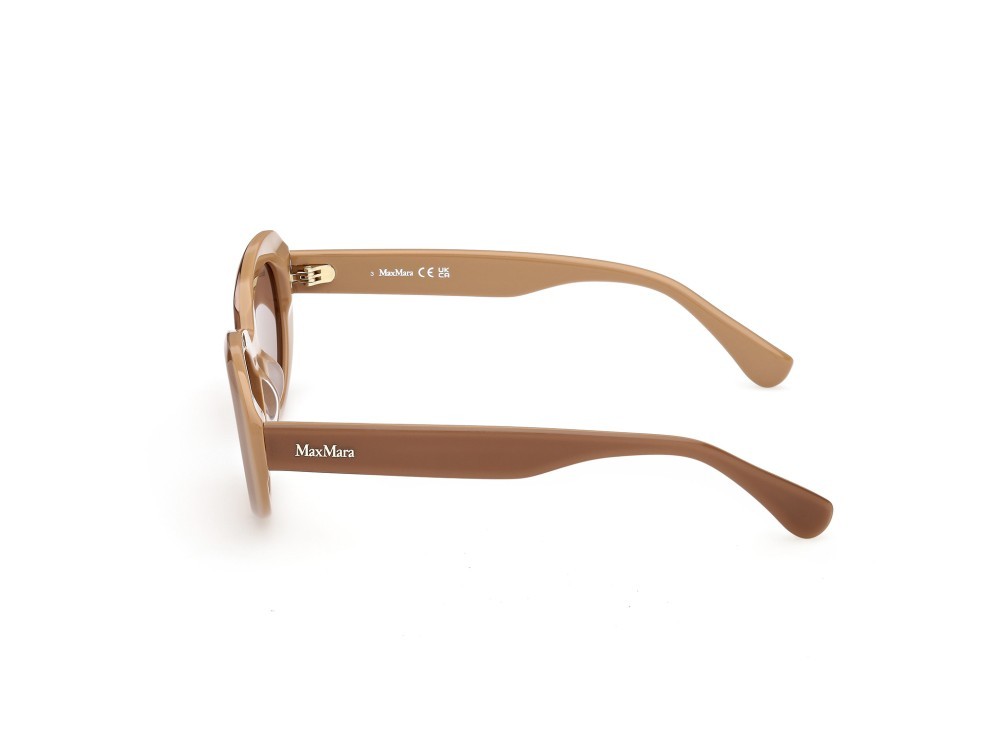 Occhiali da sole MaxMara MM0196 (46E) colore marrone chiaro lucido forma ovale lenti marrone