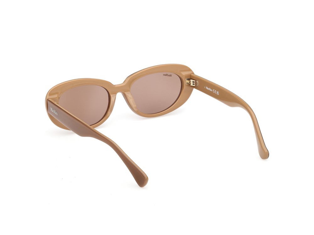 Occhiali da sole MaxMara MM0196 (46E) colore marrone chiaro lucido forma ovale lenti marrone
