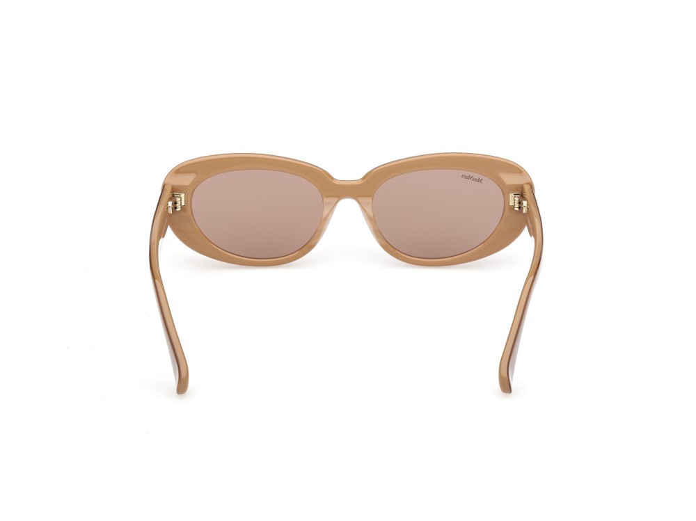 Occhiali da sole MaxMara MM0196 (46E) colore marrone chiaro lucido forma ovale lenti marrone