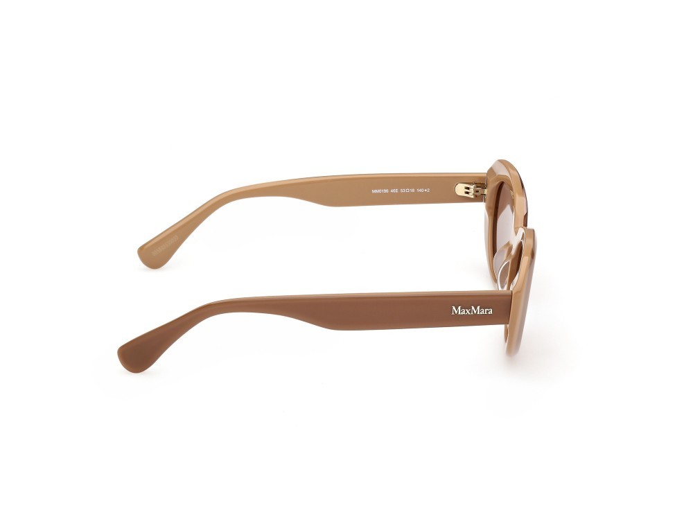 Occhiali da sole MaxMara MM0196 (46E) colore marrone chiaro lucido forma ovale lenti marrone