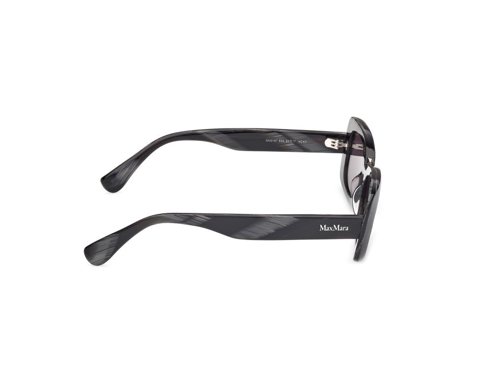 Occhiali da sole MaxMara MM0197 (63A) colore corno nero forma rettangolare lenti fumo