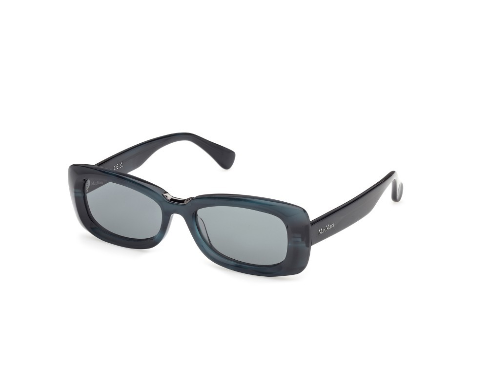 Occhiali da sole MaxMara MM0197 (64N) colore corno colorato forma rettangolare lenti verde