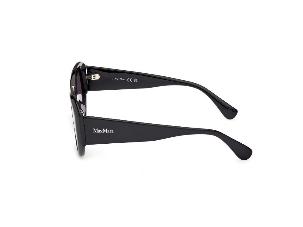 Occhiali da sole MaxMara MM0198 (01A) colore nero lucido forma rotondo lenti fumo