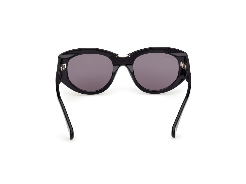 Occhiali da sole MaxMara MM0198 (01A) colore nero lucido forma rotondo lenti fumo
