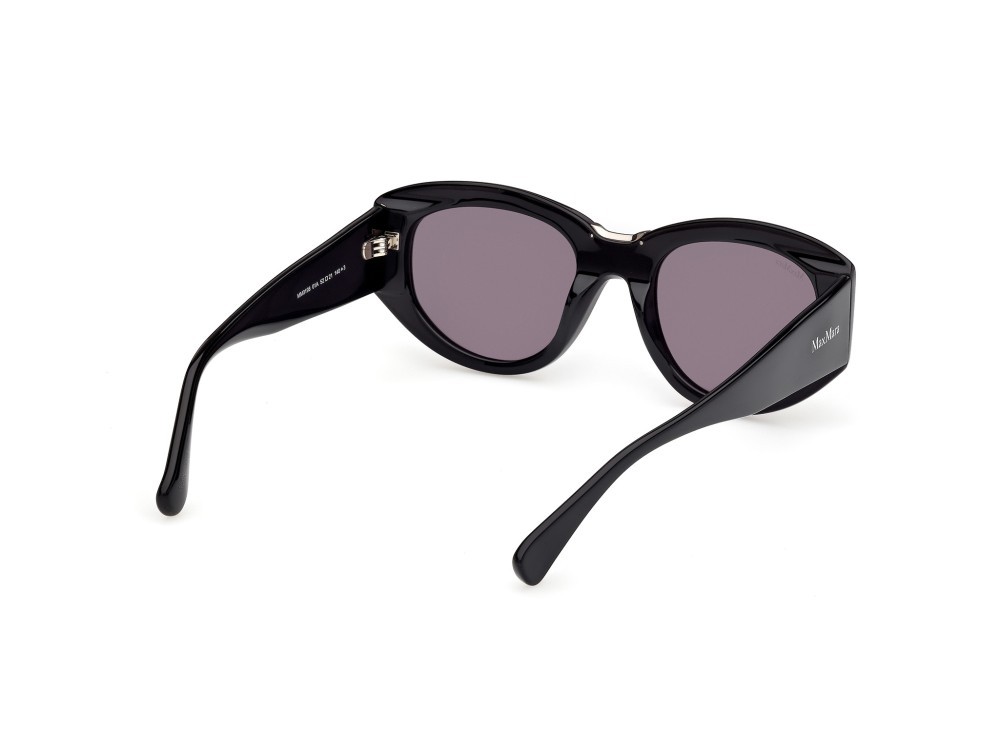 Occhiali da sole MaxMara MM0198 (01A) colore nero lucido forma rotondo lenti fumo