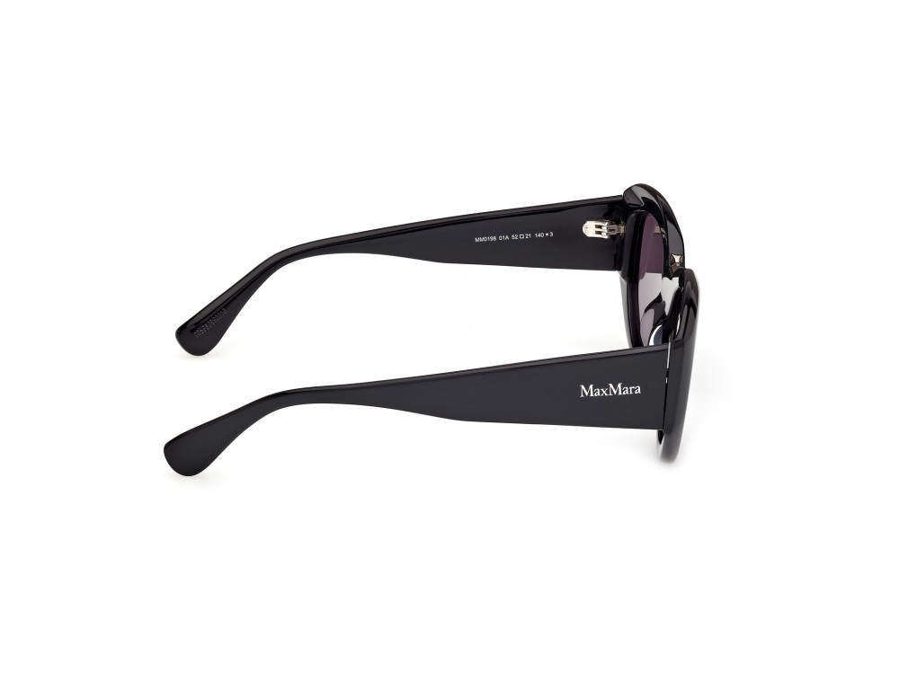 Occhiali da sole MaxMara MM0198 (01A) colore nero lucido forma rotondo lenti fumo
