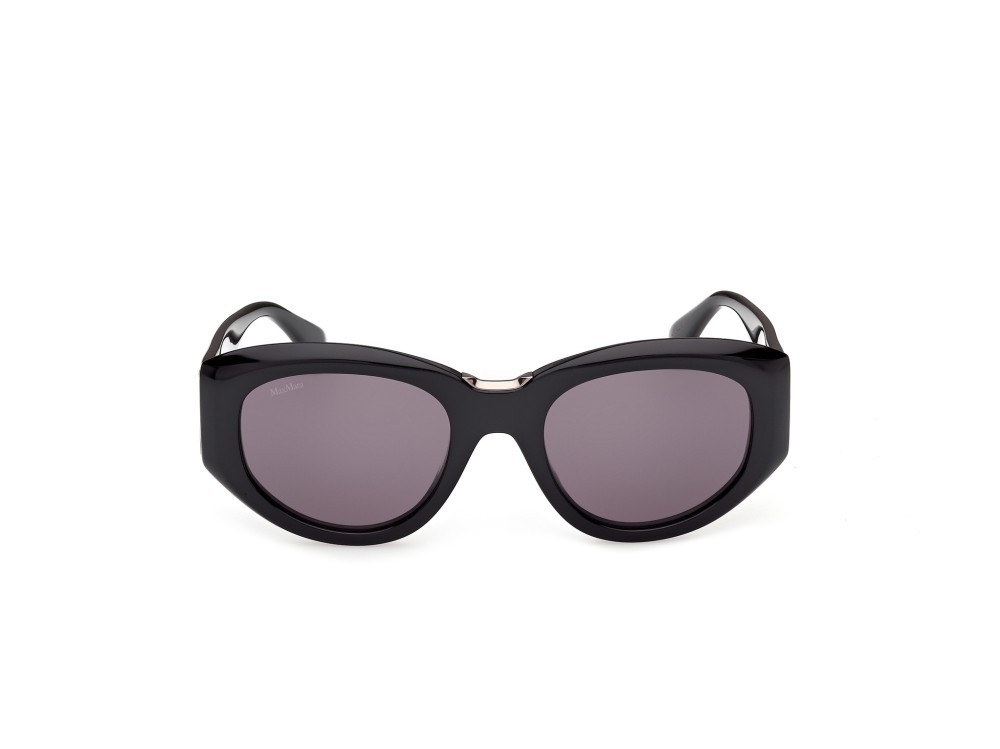 Occhiali da sole MaxMara MM0198 (01A) colore nero lucido forma rotondo lenti fumo