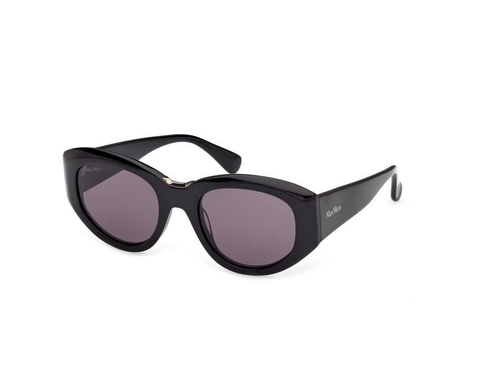 Occhiali da sole MaxMara MM0198 (01A) colore nero lucido forma rotondo lenti fumo