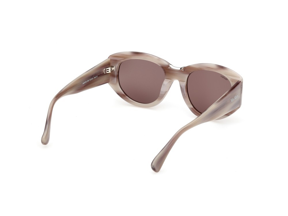 Occhiali da sole MaxMara MM0198 (20E) colore corno beige forma rotondo lenti marrone