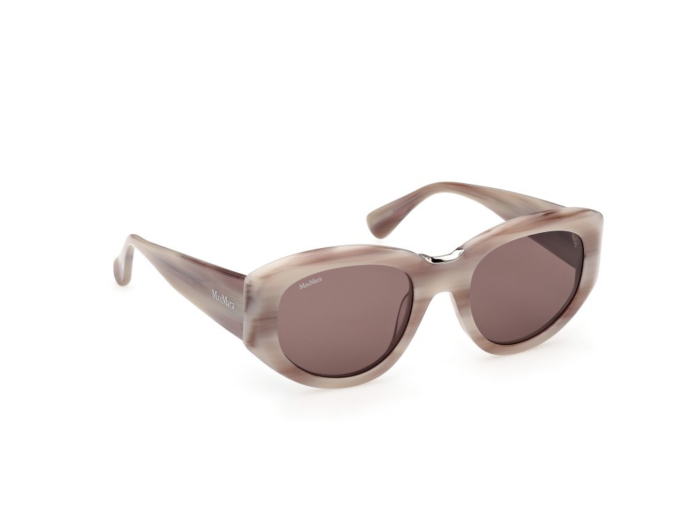 Occhiali da sole MaxMara MM0198 (20E) colore corno beige forma rotondo lenti marrone