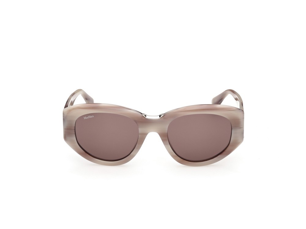 Occhiali da sole MaxMara MM0198 (20E) colore corno beige forma rotondo lenti marrone