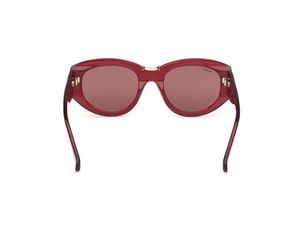 Occhiali da sole MaxMara MM0198 (69S) colore bordeaux lucido forma rotondo lenti bordeaux