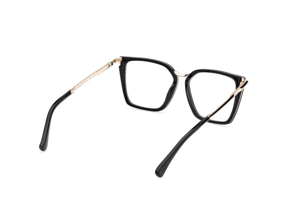 Occhiali da vista MaxMara MM5151-B (001) colore nero lucido - oro pallido lucido forma cat eye 