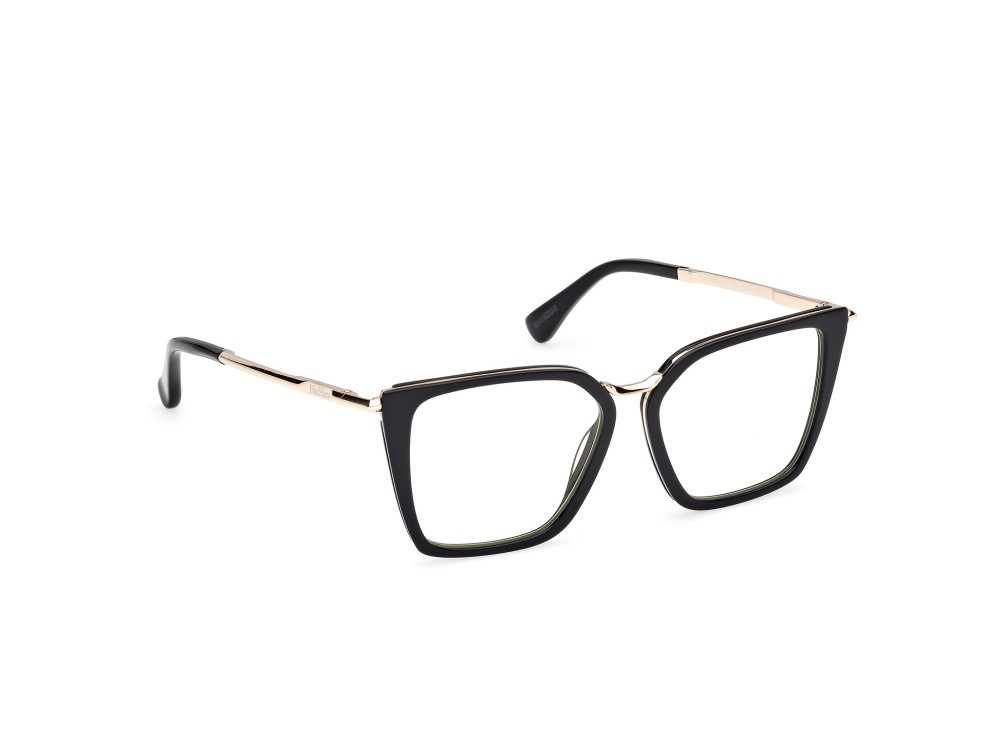 Occhiali da vista MaxMara MM5151-B (001) colore nero lucido - oro pallido lucido forma cat eye 