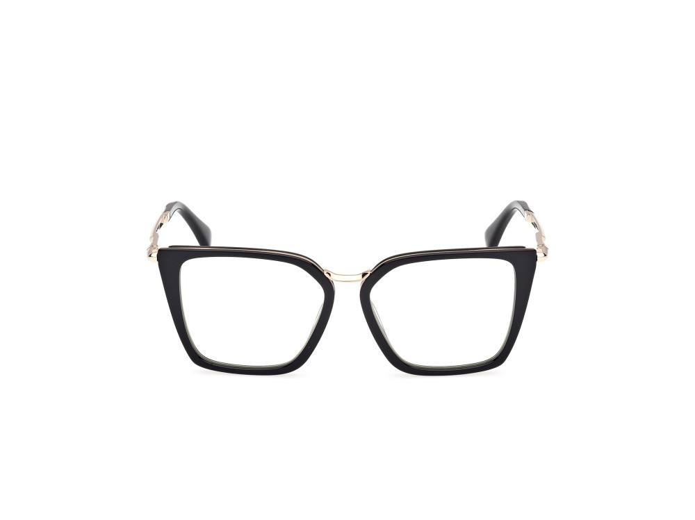 Occhiali da vista MaxMara MM5151-B (001) colore nero lucido - oro pallido lucido forma cat eye 
