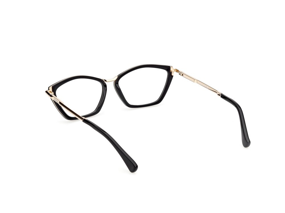 Occhiali da vista MaxMara MM5152 (001) colore nero lucido - oro pallido lucido forma cat eye 