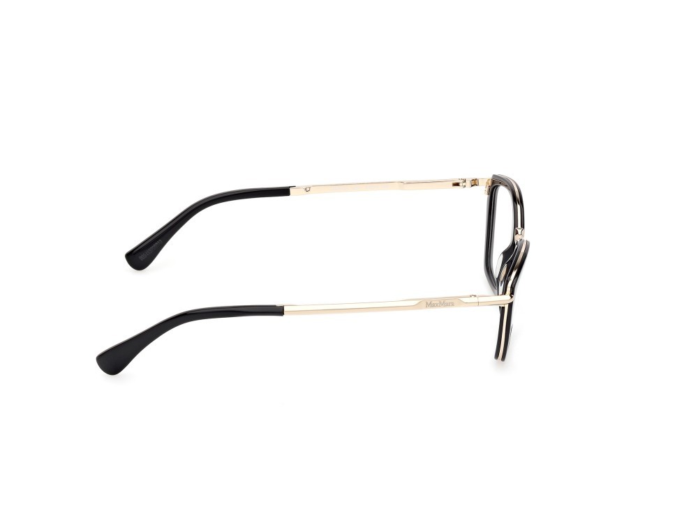 Occhiali da vista MaxMara MM5152 (001) colore nero lucido - oro pallido lucido forma cat eye 