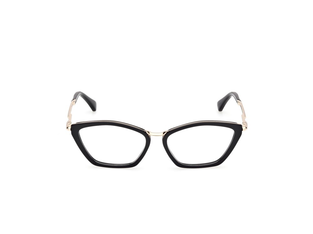 Occhiali da vista MaxMara MM5152 (001) colore nero lucido - oro pallido lucido forma cat eye 