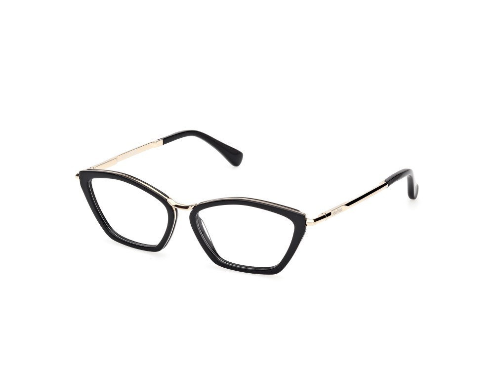 Occhiali da vista MaxMara MM5152 (001) colore nero lucido - oro pallido lucido forma cat eye 