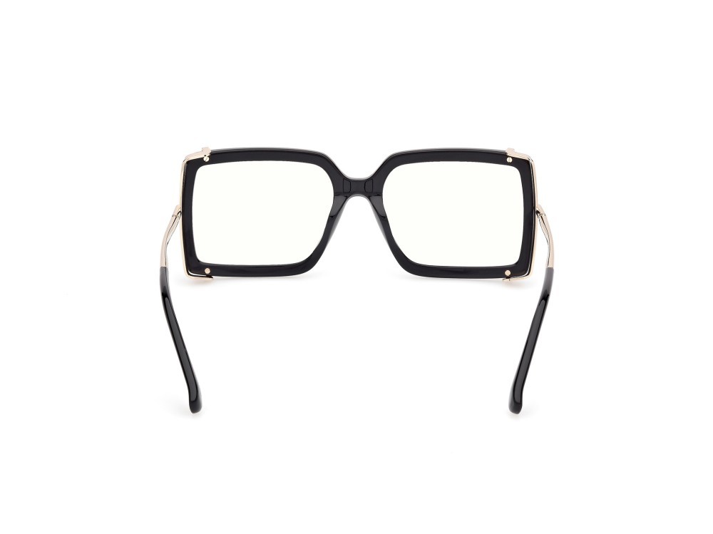 Occhiali da vista MaxMara MM5155-B (001) colore nero lucido - oro pallido lucido forma rettangolare 