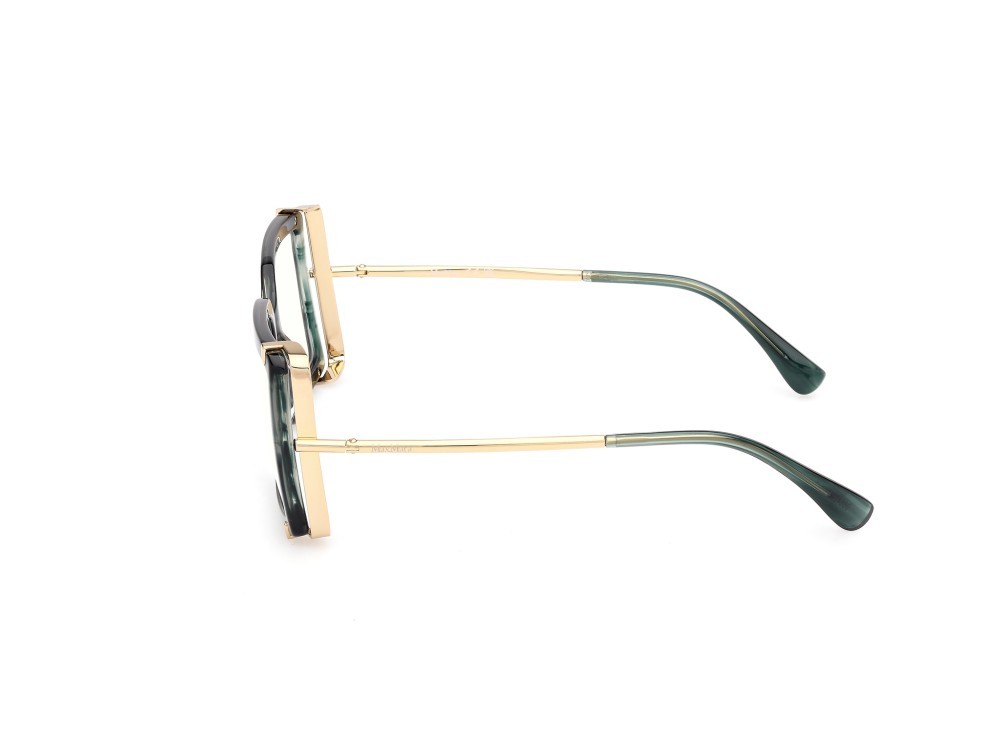 Occhiali da vista MaxMara MM5155-B (098) colore verde scuro striato - oro endura lucido forma rettangolare 
