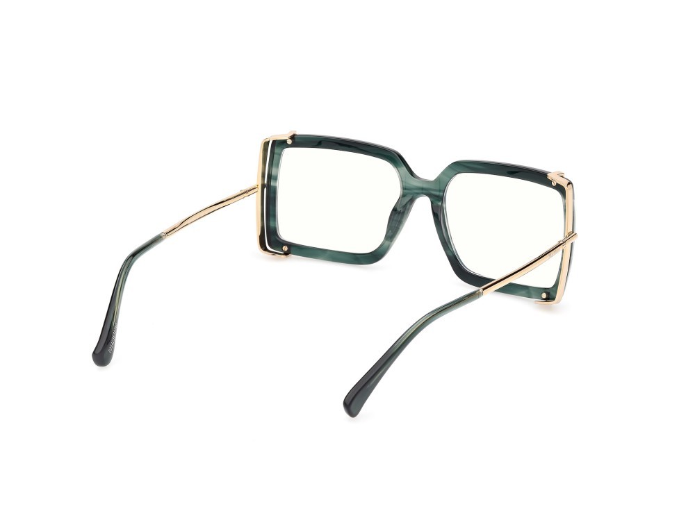 Occhiali da vista MaxMara MM5155-B (098) colore verde scuro striato - oro endura lucido forma rettangolare 