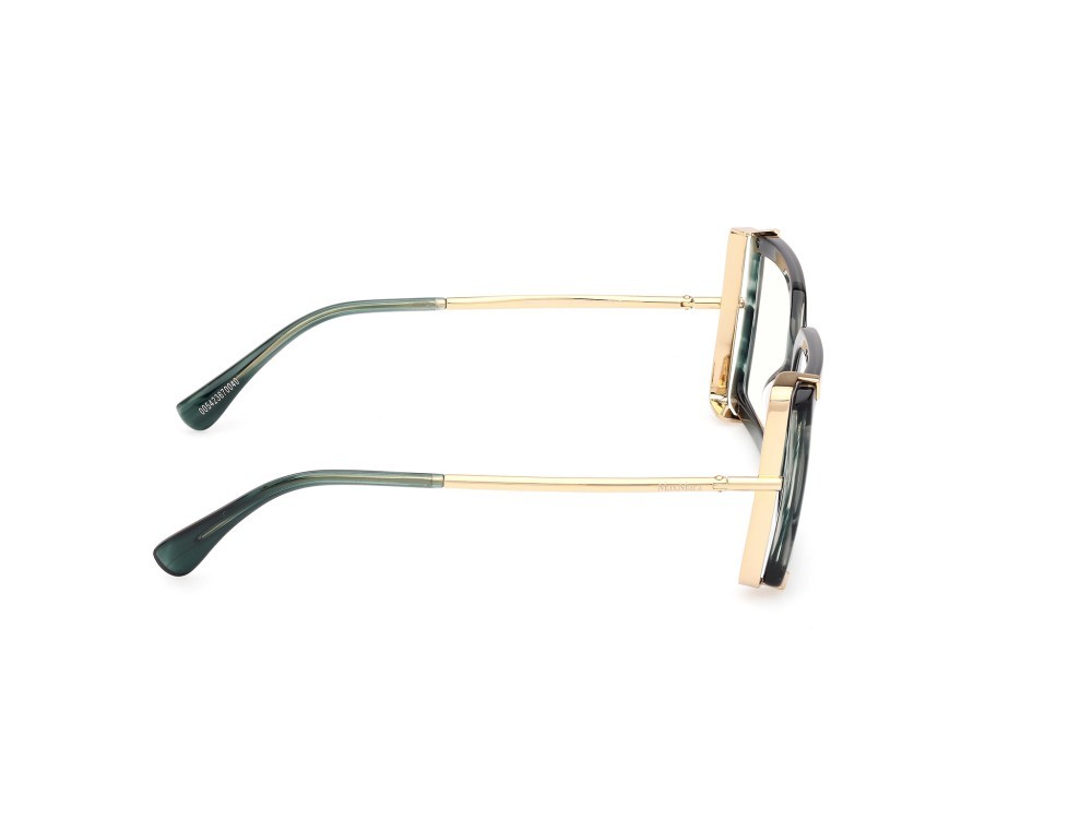 Occhiali da vista MaxMara MM5155-B (098) colore verde scuro striato - oro endura lucido forma rettangolare 