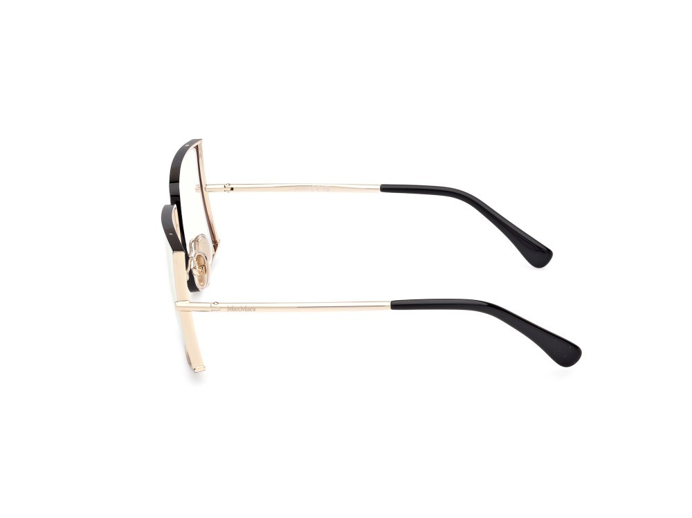 Occhiali da vista MaxMara MM5156-B (001) colore nero lucido - oro pallido lucido forma rettangolare 