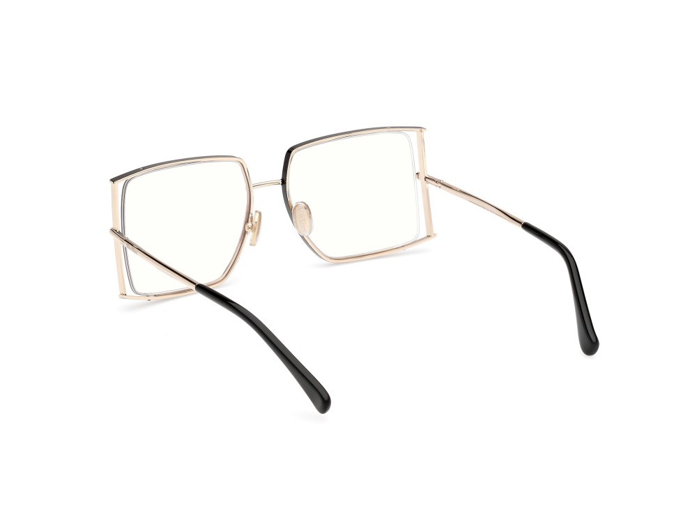 Occhiali da vista MaxMara MM5156-B (001) colore nero lucido - oro pallido lucido forma rettangolare 