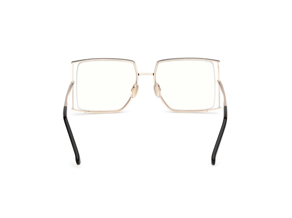 Occhiali da vista MaxMara MM5156-B (001) colore nero lucido - oro pallido lucido forma rettangolare 