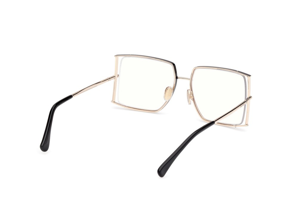 Occhiali da vista MaxMara MM5156-B (001) colore nero lucido - oro pallido lucido forma rettangolare 