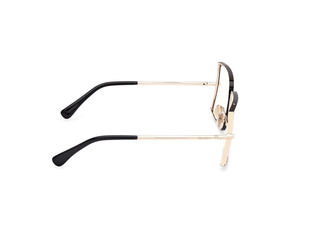 Occhiali da vista MaxMara MM5156-B (001) colore nero lucido - oro pallido lucido forma rettangolare 