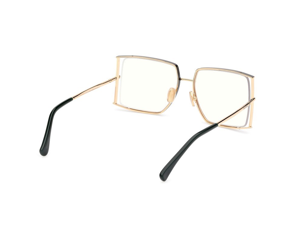 Occhiali da vista MaxMara MM5156-B (098) colore verde scuro lucido - oro endura lucido forma rettangolare 