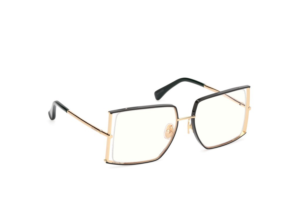 Occhiali da vista MaxMara MM5156-B (098) colore verde scuro lucido - oro endura lucido forma rettangolare 