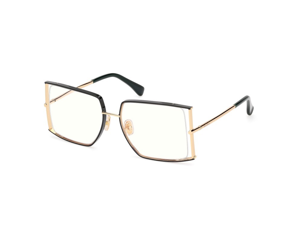Occhiali da vista MaxMara MM5156-B (098) colore verde scuro lucido - oro endura lucido forma rettangolare 