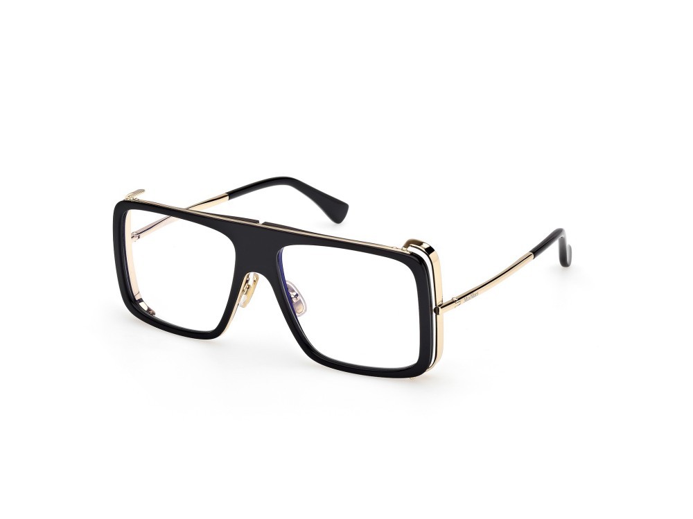 Occhiali da vista MaxMara MM5172-B (001) colore nero lucido - oro pallido lucido forma aviator 