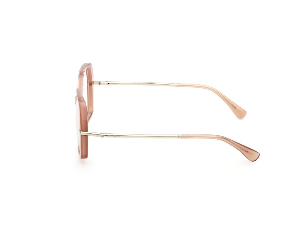 Occhiali da vista MaxMara MM5175 (045) colore marrone chiaro lucido - oro pallido lucido forma geometrico 