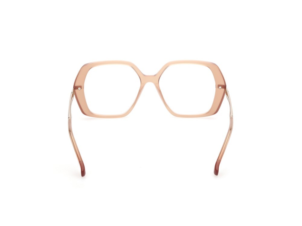 Occhiali da vista MaxMara MM5175 (045) colore marrone chiaro lucido - oro pallido lucido forma geometrico 