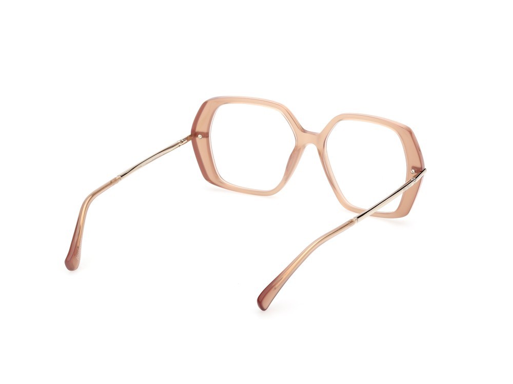 Occhiali da vista MaxMara MM5175 (045) colore marrone chiaro lucido - oro pallido lucido forma geometrico 