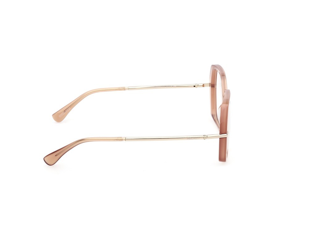 Occhiali da vista MaxMara MM5175 (045) colore marrone chiaro lucido - oro pallido lucido forma geometrico 