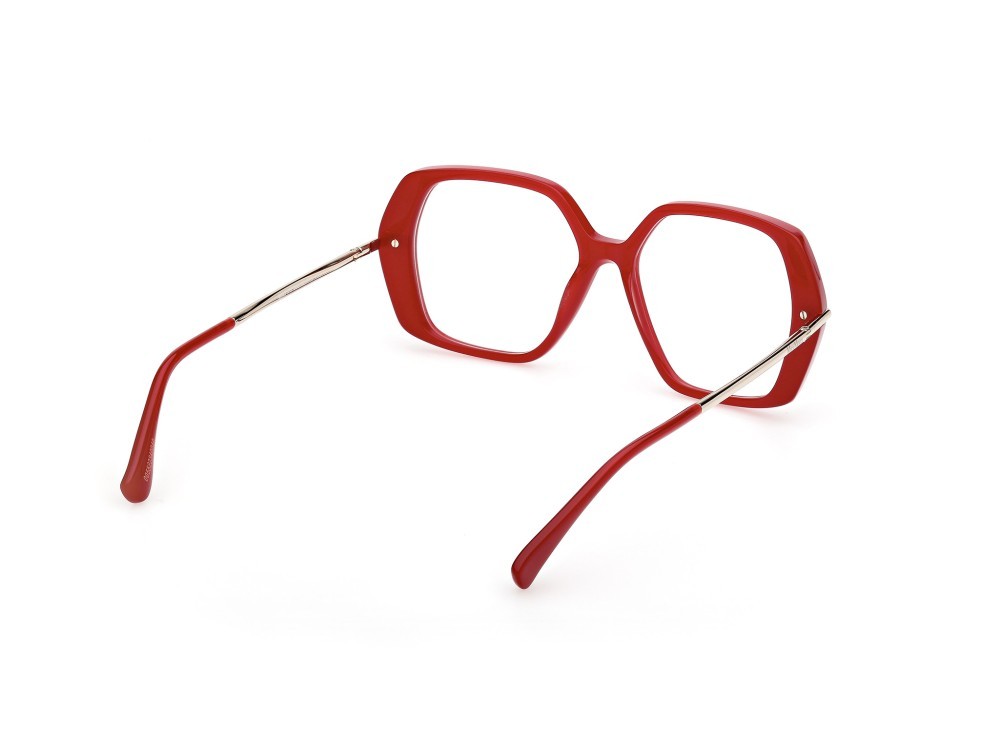 Occhiali da vista MaxMara MM5175 (066) colore rosso chiaro lucido - oro pallido lucido forma geometrico 