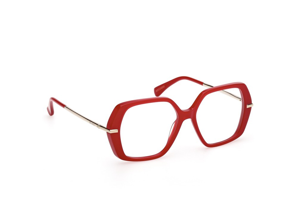 Occhiali da vista MaxMara MM5175 (066) colore rosso chiaro lucido - oro pallido lucido forma geometrico 