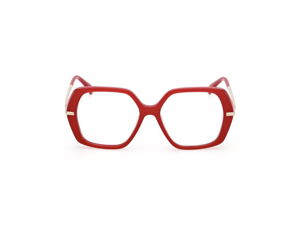 Occhiali da vista MaxMara MM5175 (066) colore rosso chiaro lucido - oro pallido lucido forma geometrico 