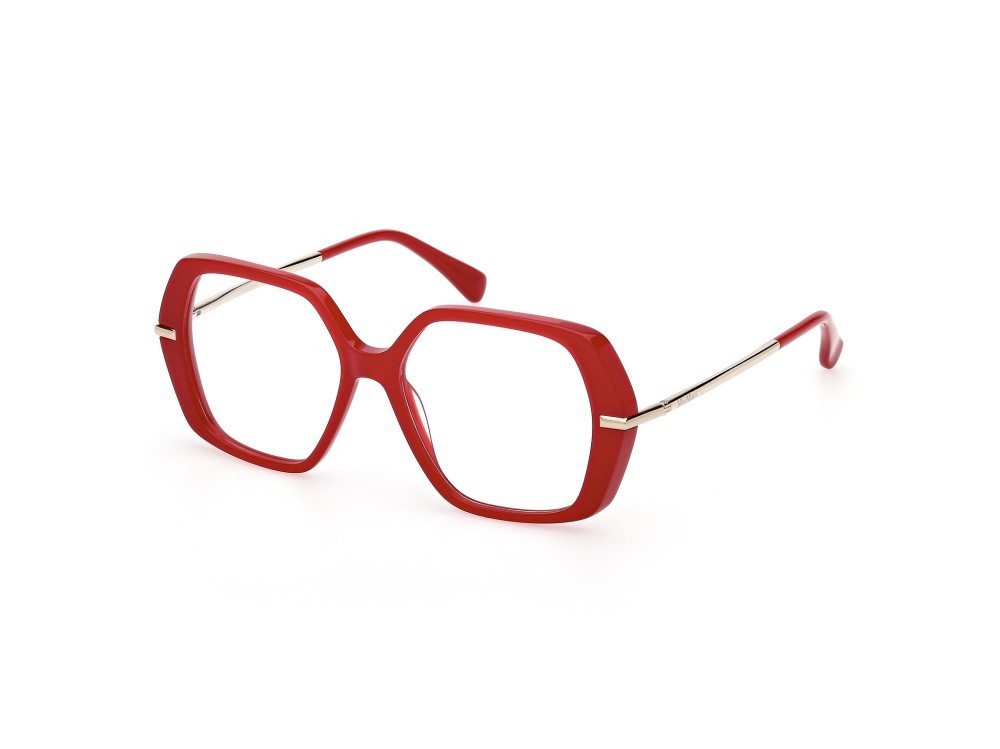 Occhiali da vista MaxMara MM5175 (066) colore rosso chiaro lucido - oro pallido lucido forma geometrico 