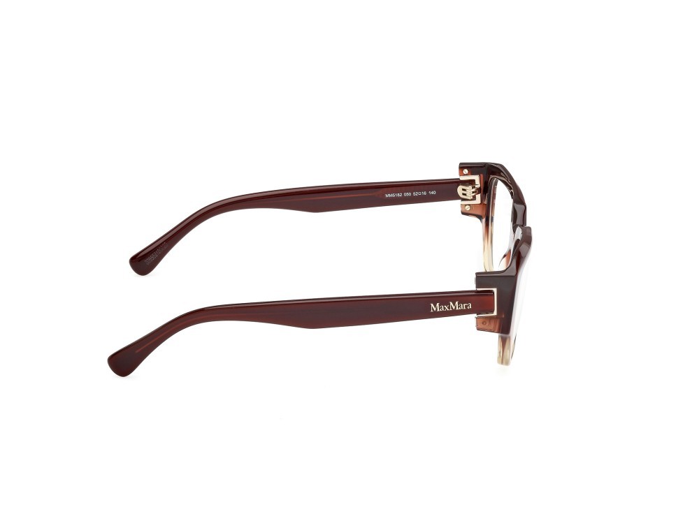 Occhiali da vista MaxMara MM5182 (050) colore marrone chiaro sfumato - marrone scuro lucido forma cat eye 