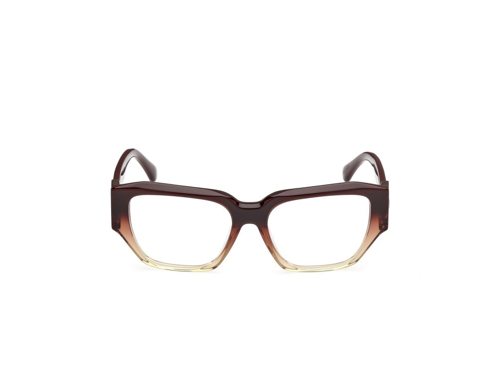 Occhiali da vista MaxMara MM5182 (050) colore marrone chiaro sfumato - marrone scuro lucido forma cat eye 