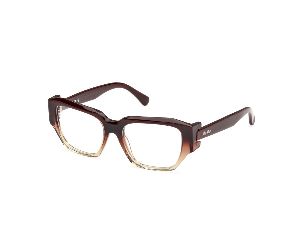 Occhiali da vista MaxMara MM5182 (050) colore marrone chiaro sfumato - marrone scuro lucido forma cat eye 
